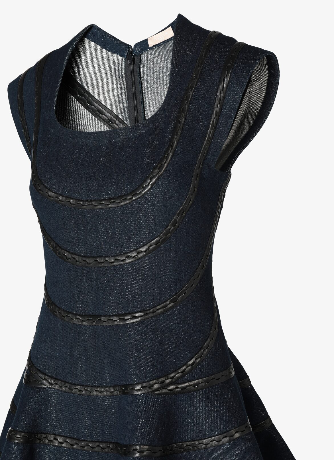 Sleeveless Denim Dress ALAÏA SILVER SLEEVELESS DENIM DRESS
